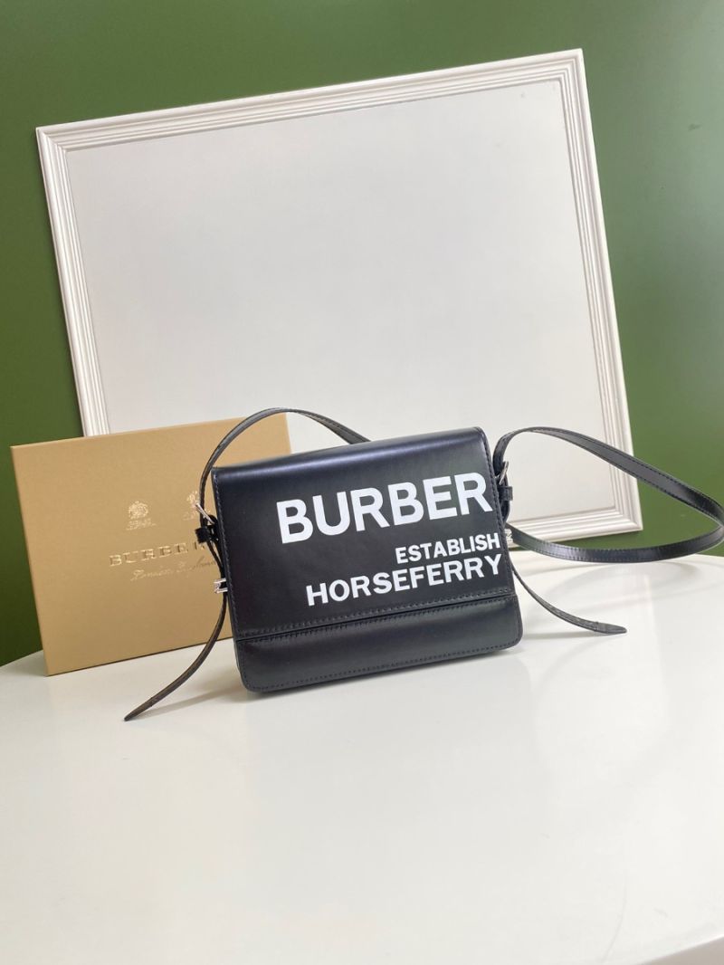 Burberry Small Horseferry Print Coated Canvas Grace Bag 80260961 Black