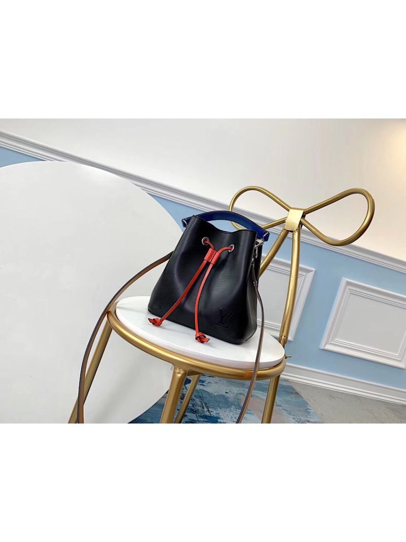 Louis Vuitton LV Bucket Bag Neonoé BB Epi Leather M52853 Noir Safran