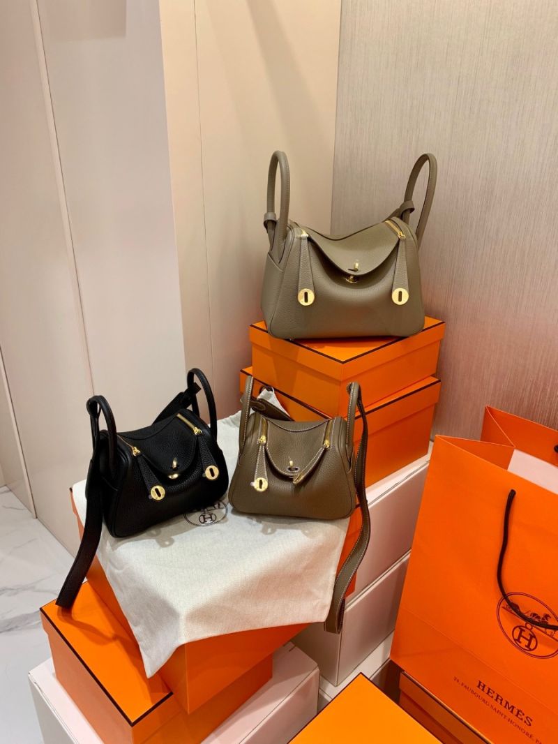 Hermes Lindy Bag in Clemence Leather 20cm 26cm 30cm Customise