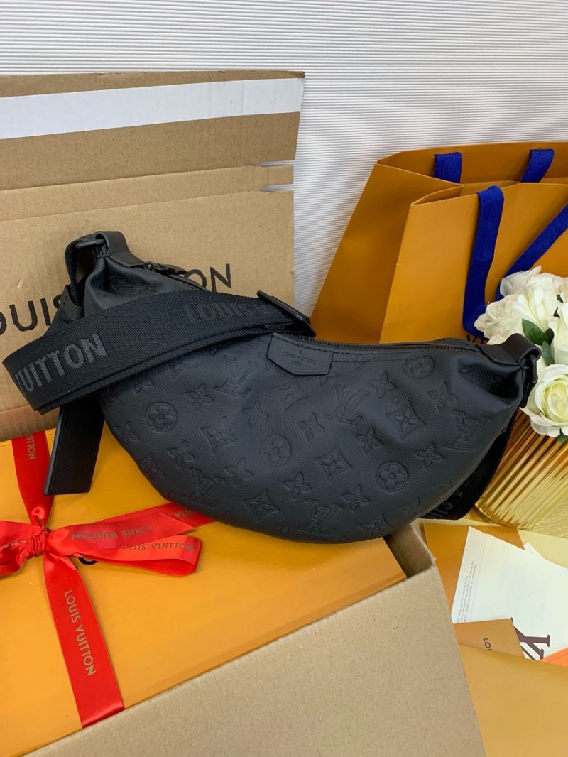 Louis Vuitton LV Hamac Bag PM Monogram Shadow Calfskin M12510 Black