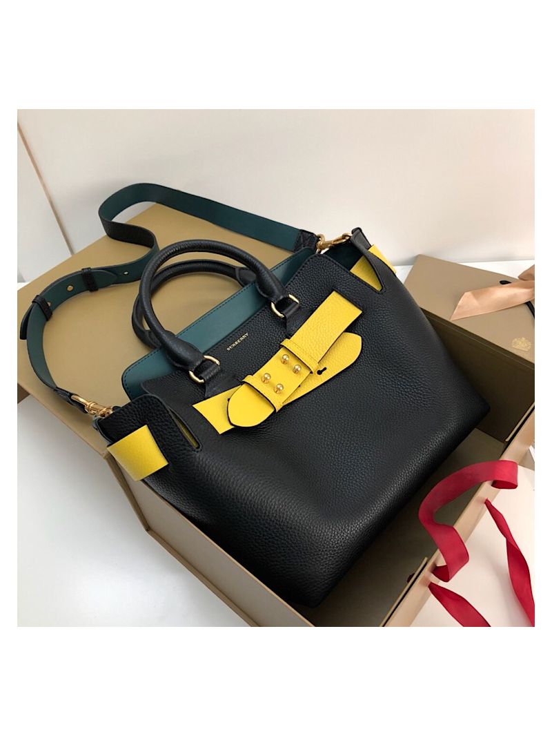 Burberry The Small Leather Belt Bag 40767311 Black Yellow