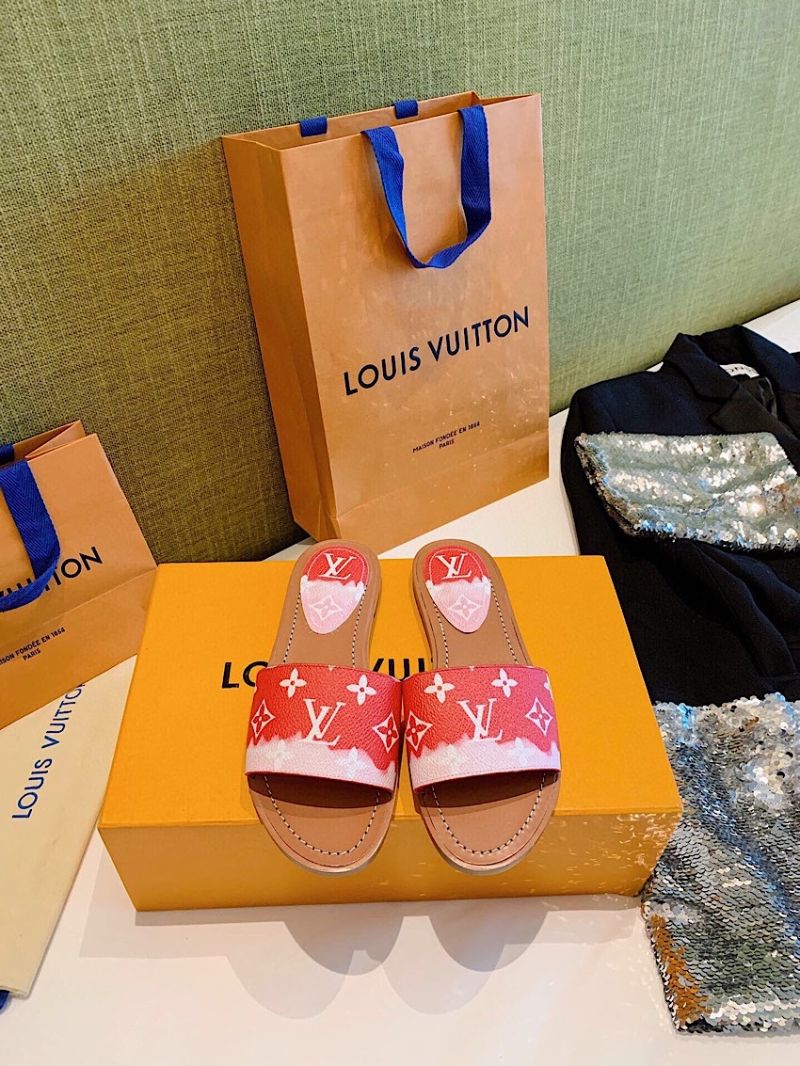 Louis Vuitton LV Escale Lock It Flat Mule 1A7TN1 Red