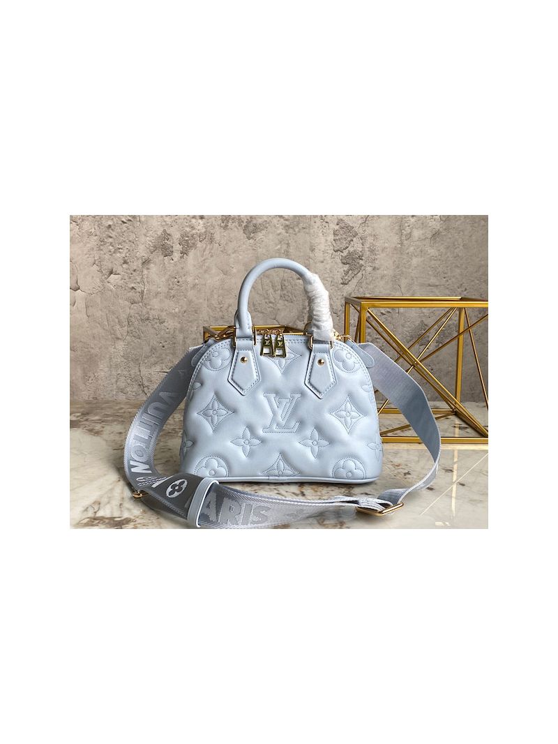 Louis Vuitton LV Alma BB Quilted Calf M59793 Bleu Glacier