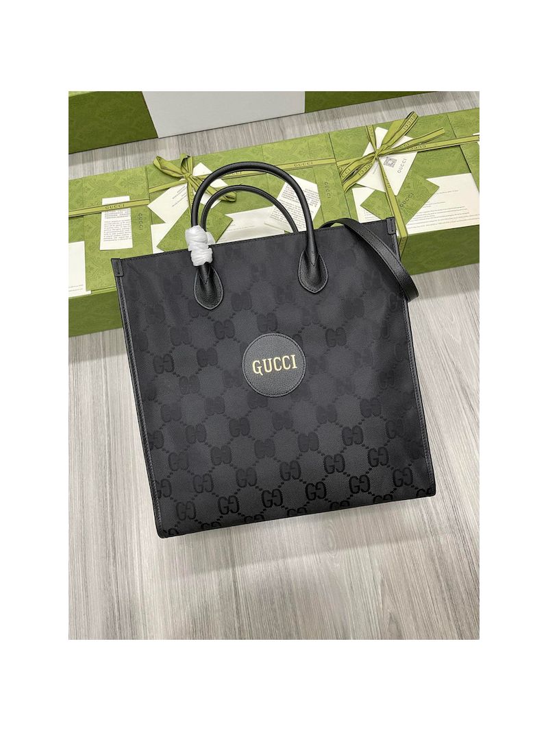 Gucci Off The Grid Long Tote Bag 630355 Black GG Nylon