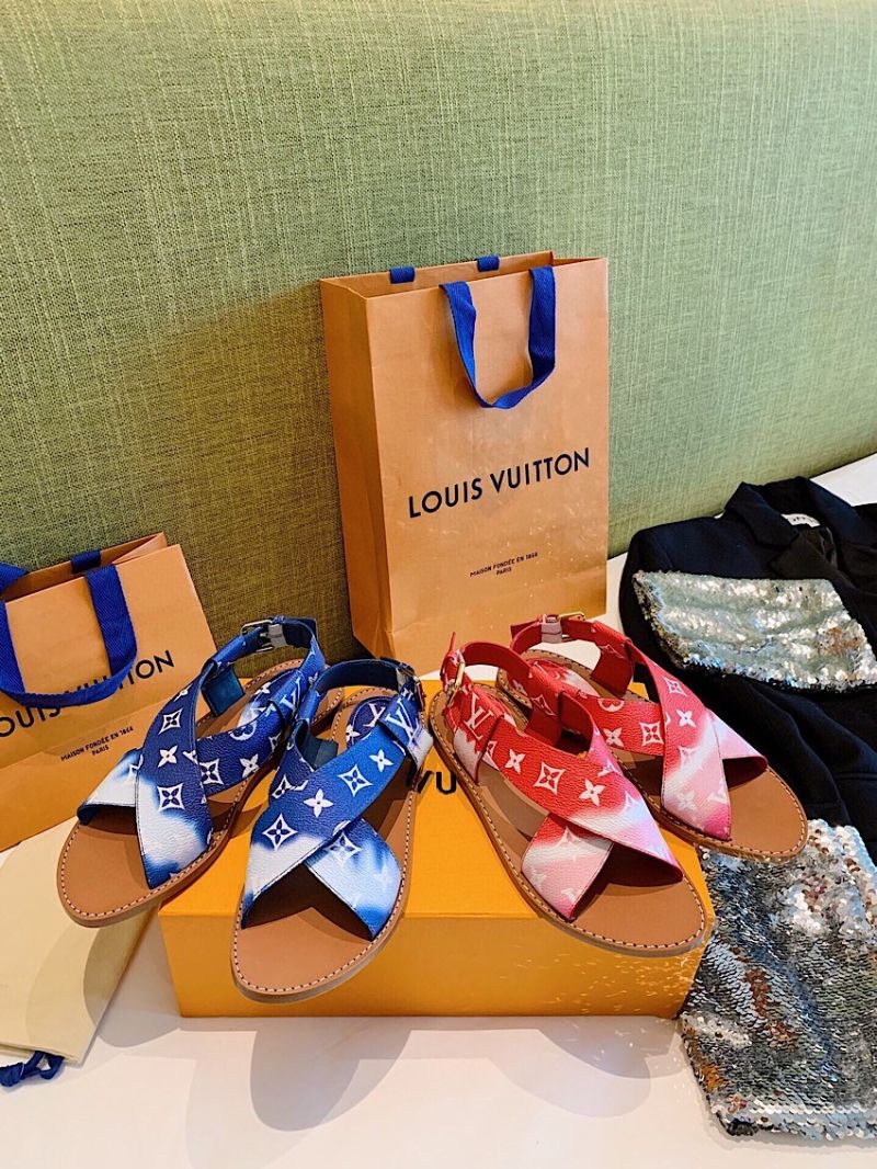 Louis Vuitton LV Escale Palma Flat Sandal 1A7TPG Blue