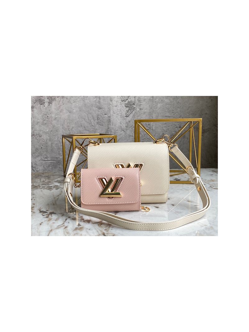 Louis Vuitton LV Twist MM Twisty Epi Leather M59885 Quartz Rose Ballerine