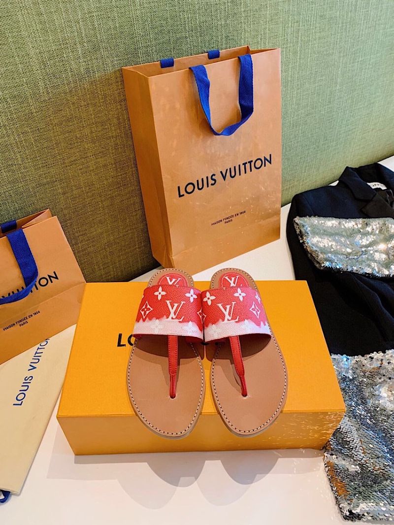 Louis Vuitton LV Escale Palma Flat Thong 1A7TRJ Red