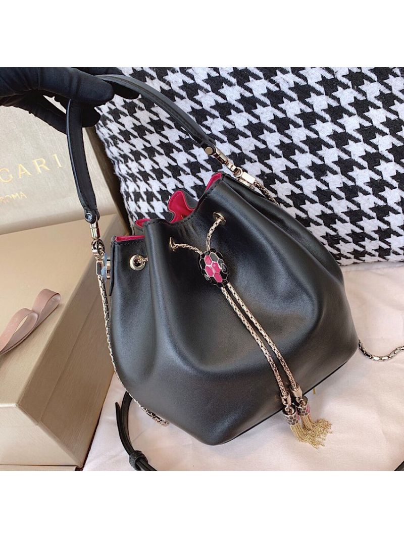 Bvlgari Serpenti Forever Small Bucket Bag B287614 Black