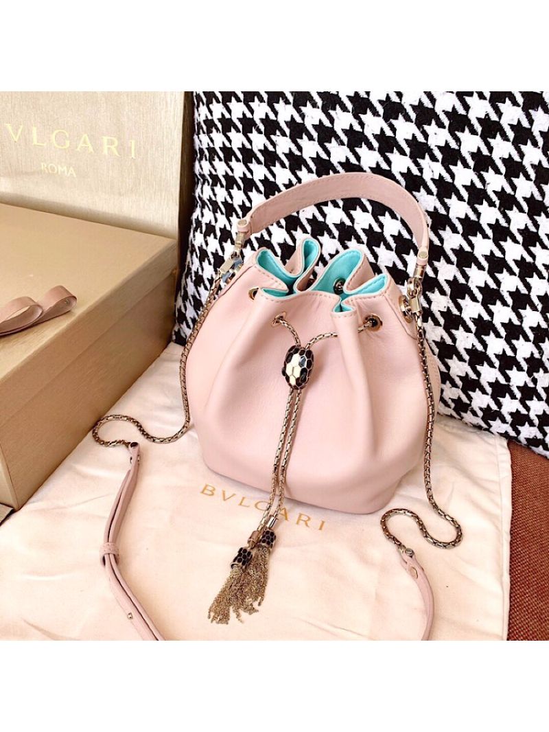 Bvlgari Serpenti Forever Small Bucket Bag B287614 Crystal Rose