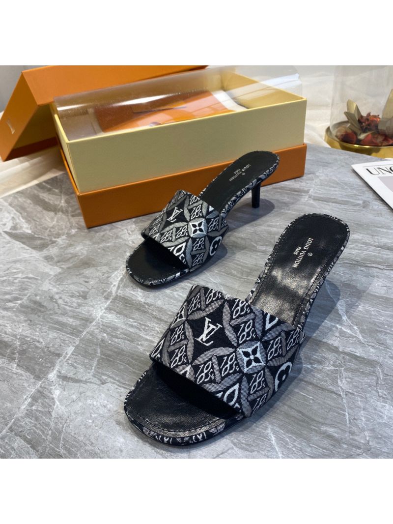 Louis Vuitton LV Since 1854 Revival Mule 1A8NV4 Denim Black