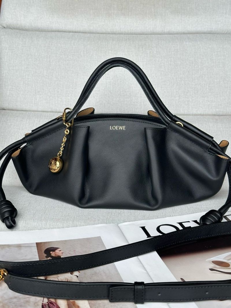 Loewe Paseo Bag in Shiny Nappa Calfskin A709P48 Black