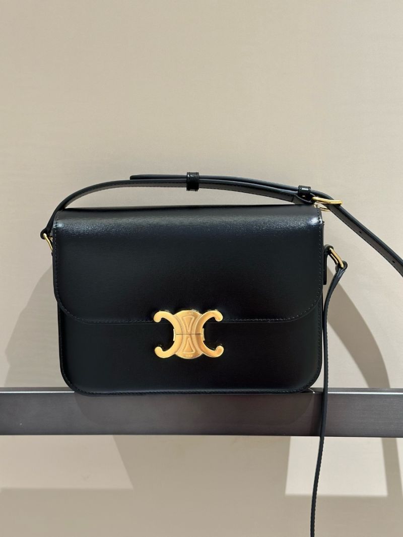 Celine Triomphe Bag Shiny Calfskin Black