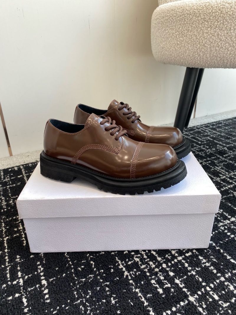 Dior Diorebel Derby Shoe Cognac Brushed Calfskin KDB911VEA