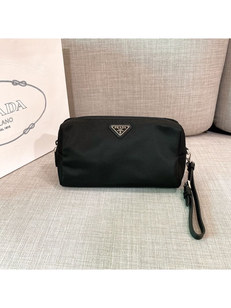 Prada Fabric Cosmetic Pouch 1NE693 Black