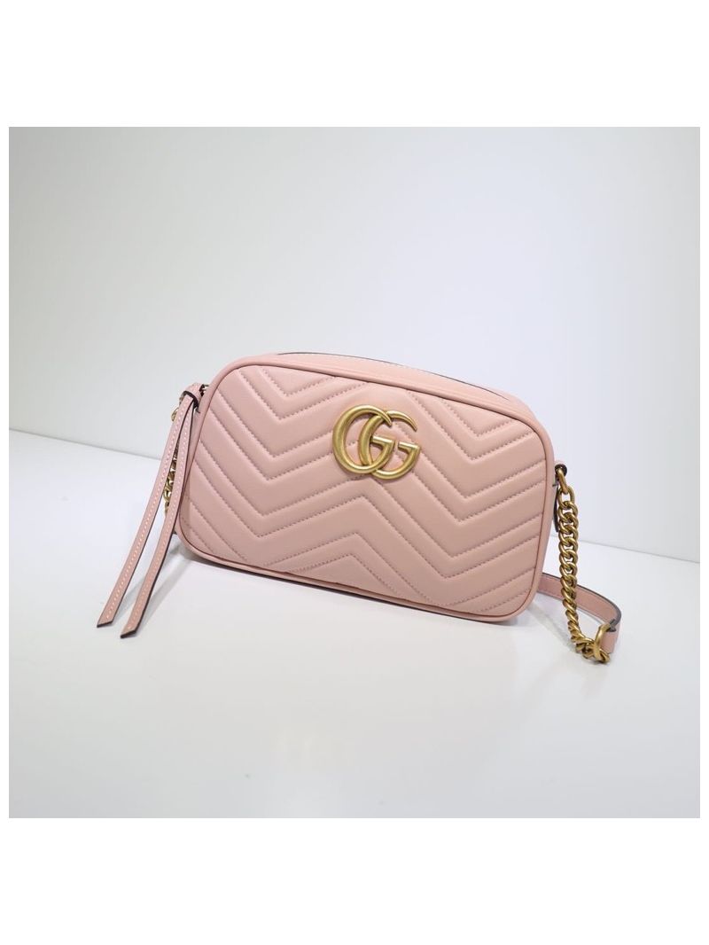 Gucci GG Marmont matelasse pink bag 447632