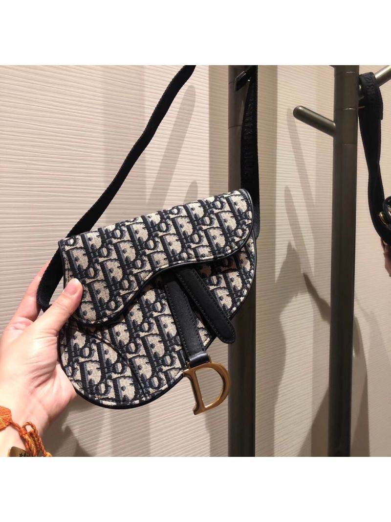 Dior Oblique Saddle Belt Bag Blue S5632