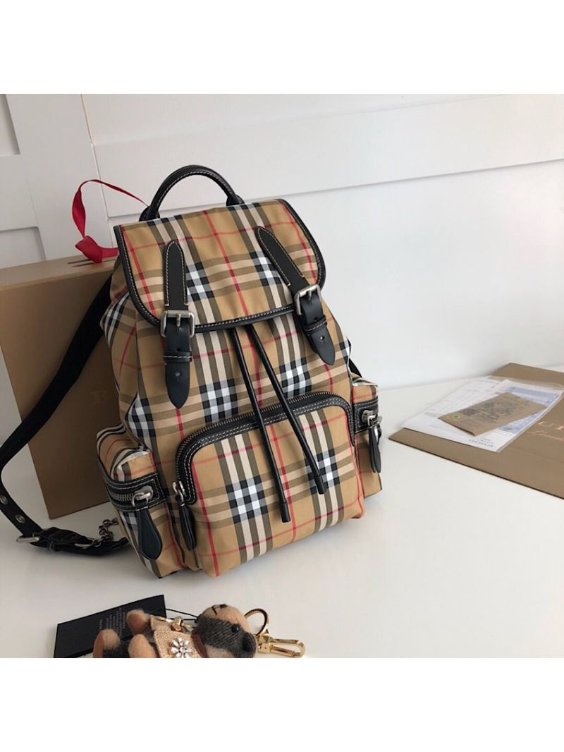 Burberry The Medium Rucksack in Vintage Check and Leather