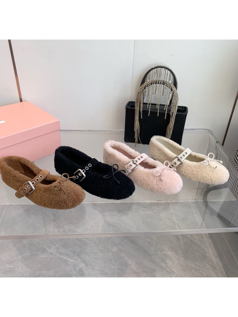 Miu Miu Shearling ballerinas Ballet Flat 5F272E