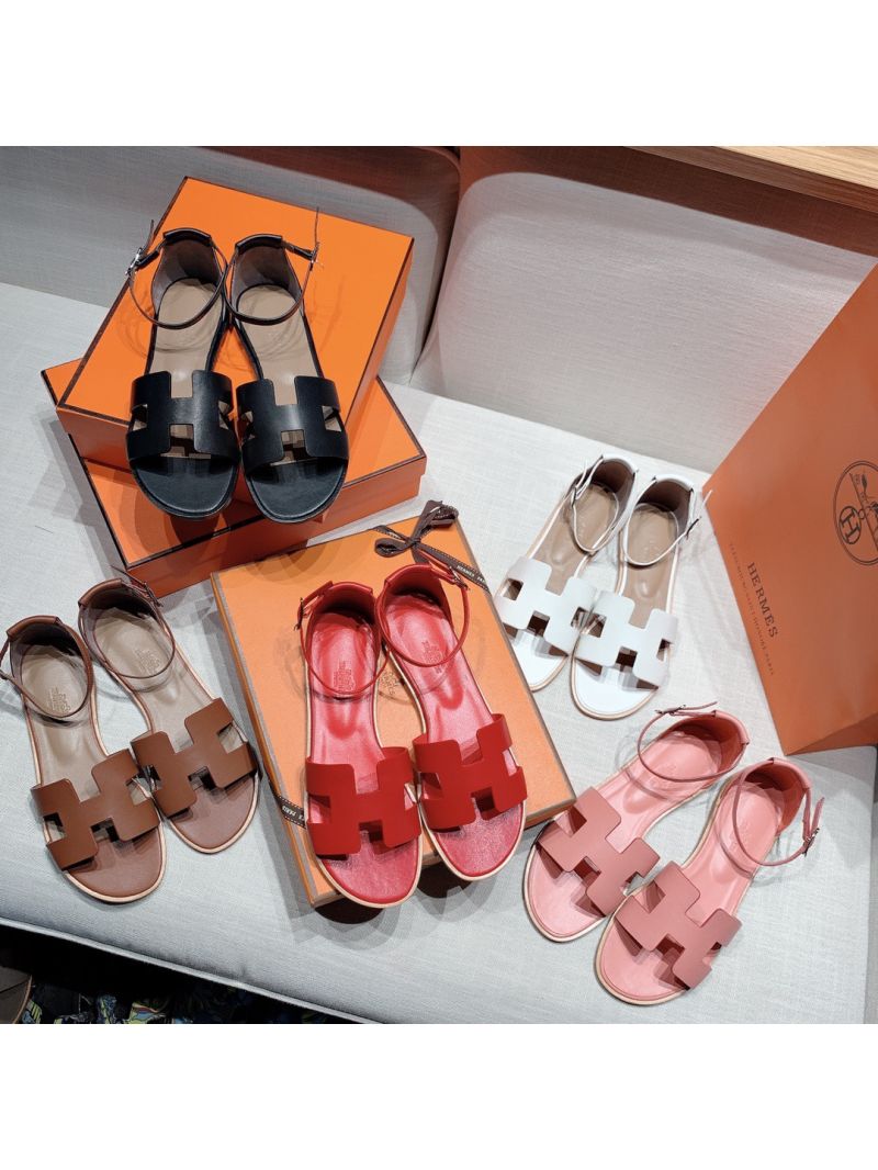 Hermes Santorini Sandal in Calf Leather