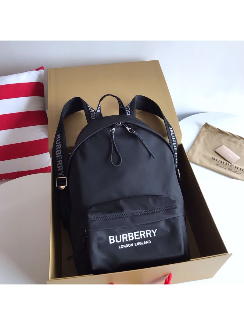 Burberry Logo Print ECONYL® Backpack Black