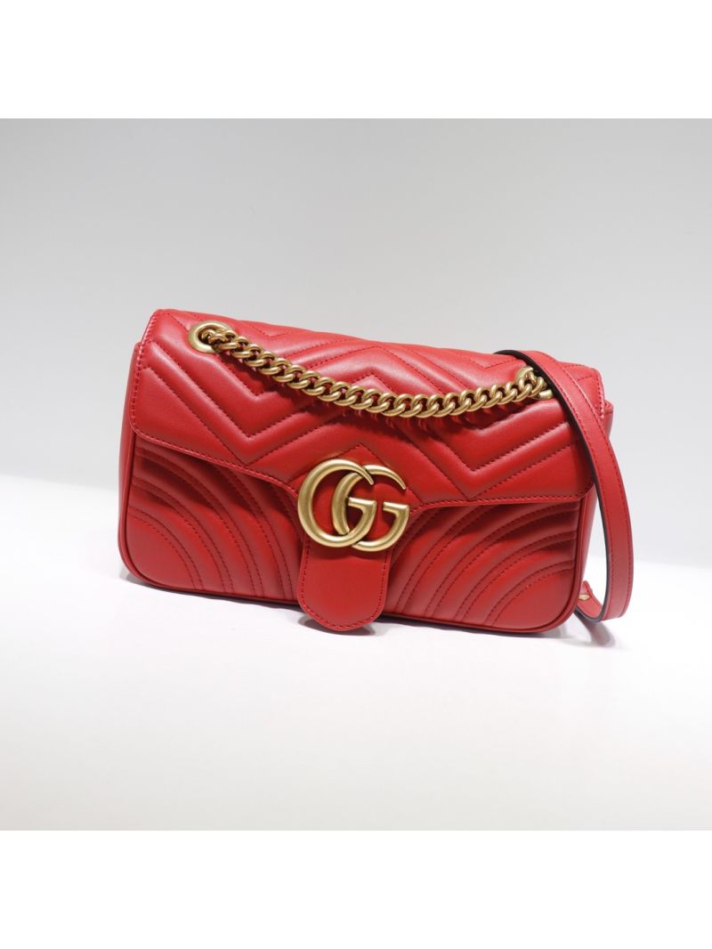 Gucci GG Marmont matelasse red bag 446744