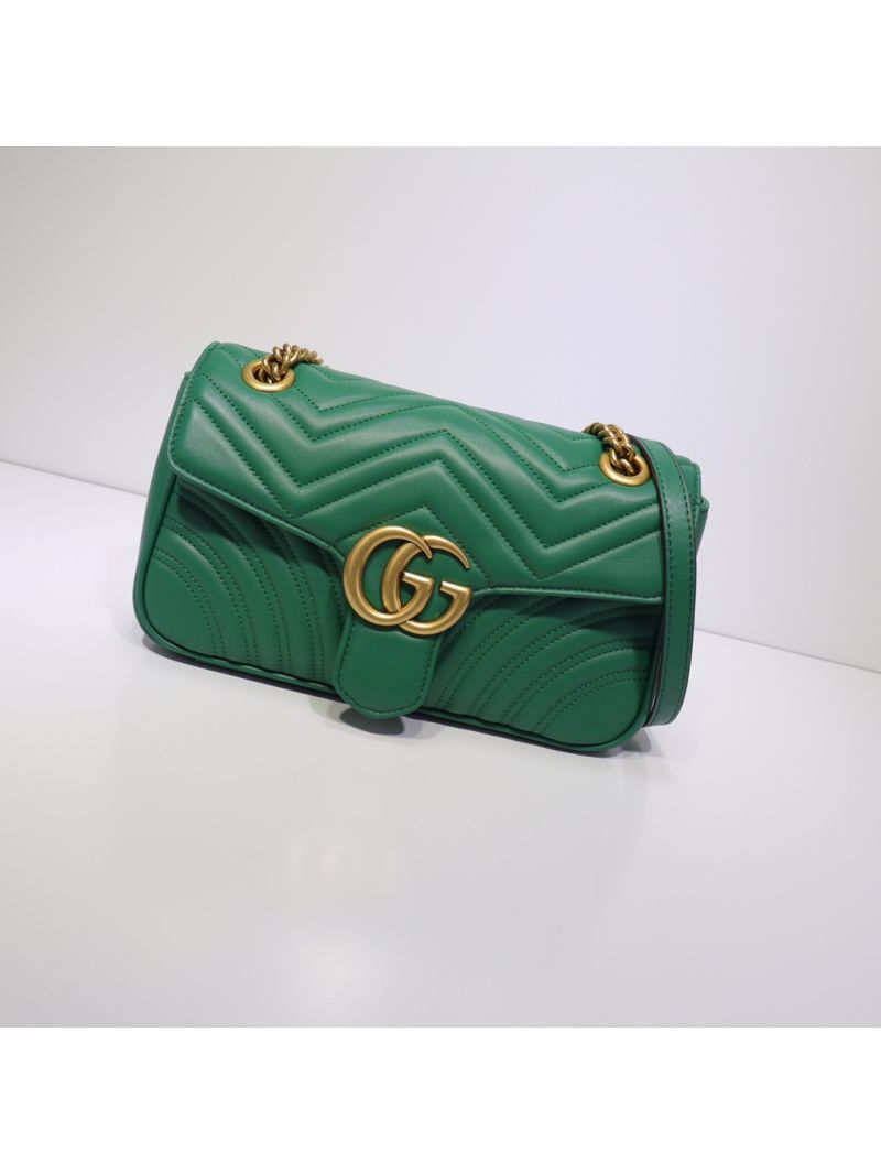 Gucci GG Marmont Matelasse Green Bag 446744
