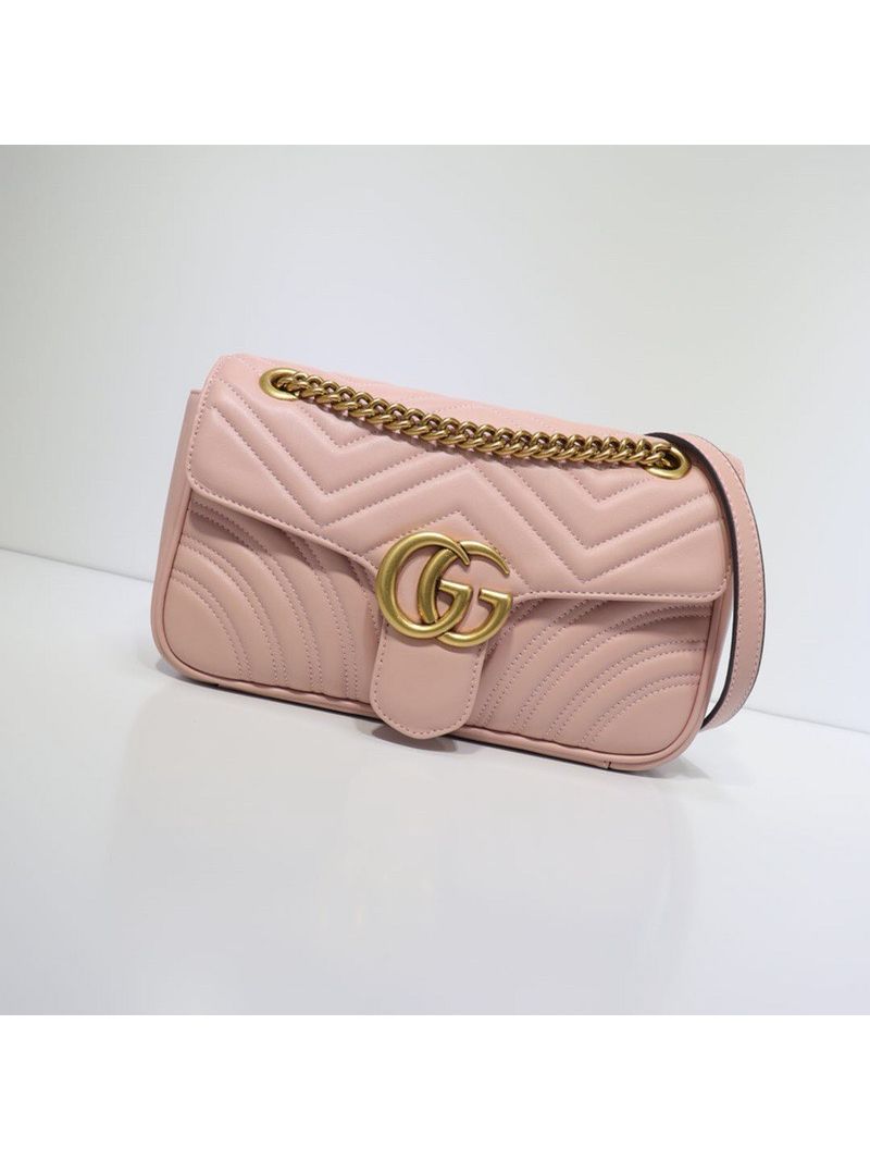 Gucci GG Marmont matelasse pink bag 446744