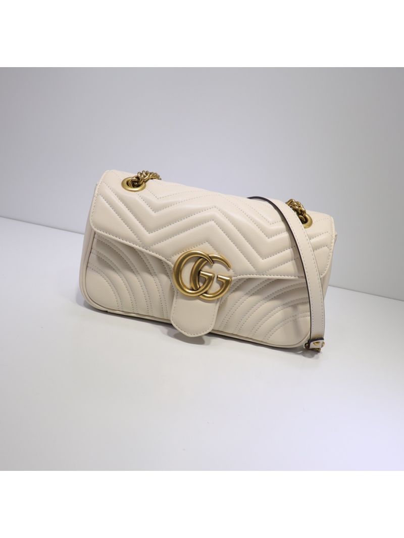 Gucci GG Marmont matelasse white bag 446744