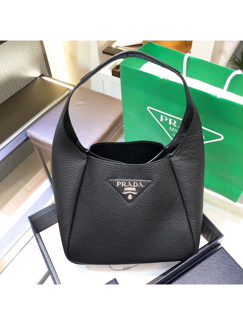 Prada Leather Handbag 1BC127 Black