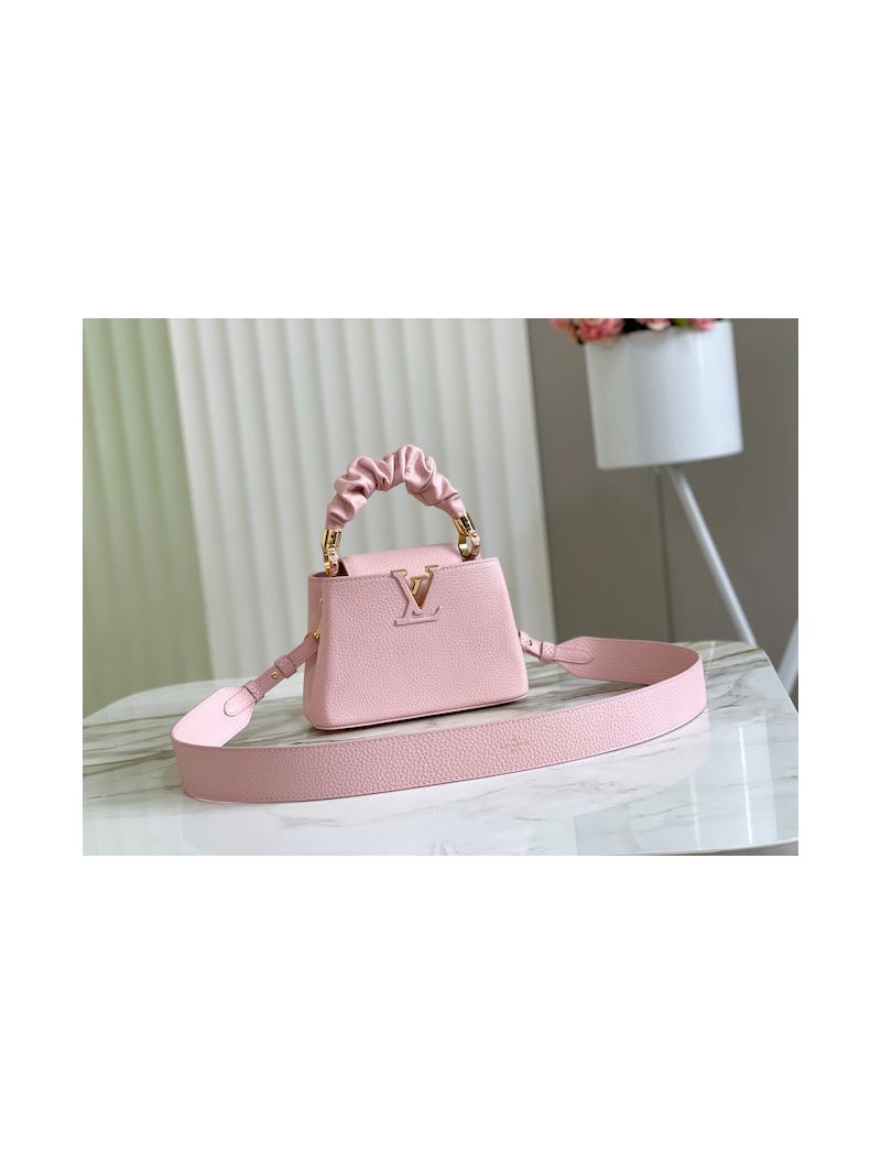 Louis Vuitton LV Capucines Mini BB with Scrunchie Handle M58694 Bubble Gum Pink