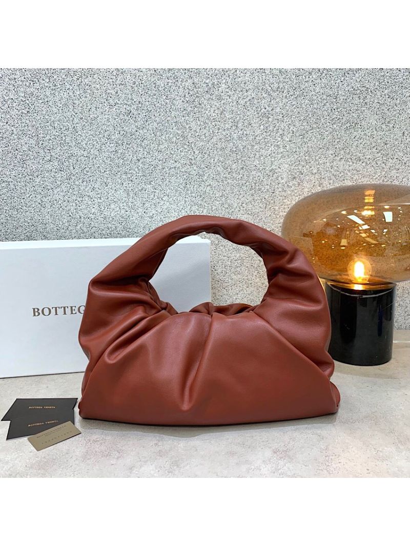 Bottega Veneta BV Small The Shoulder Pouch in Supple Calfskin 610524 Rust