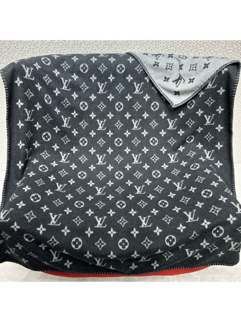 Louis Vuitton LV Monogram Double-Sided Wool-Cashmere Blanket – Timeless Luxury