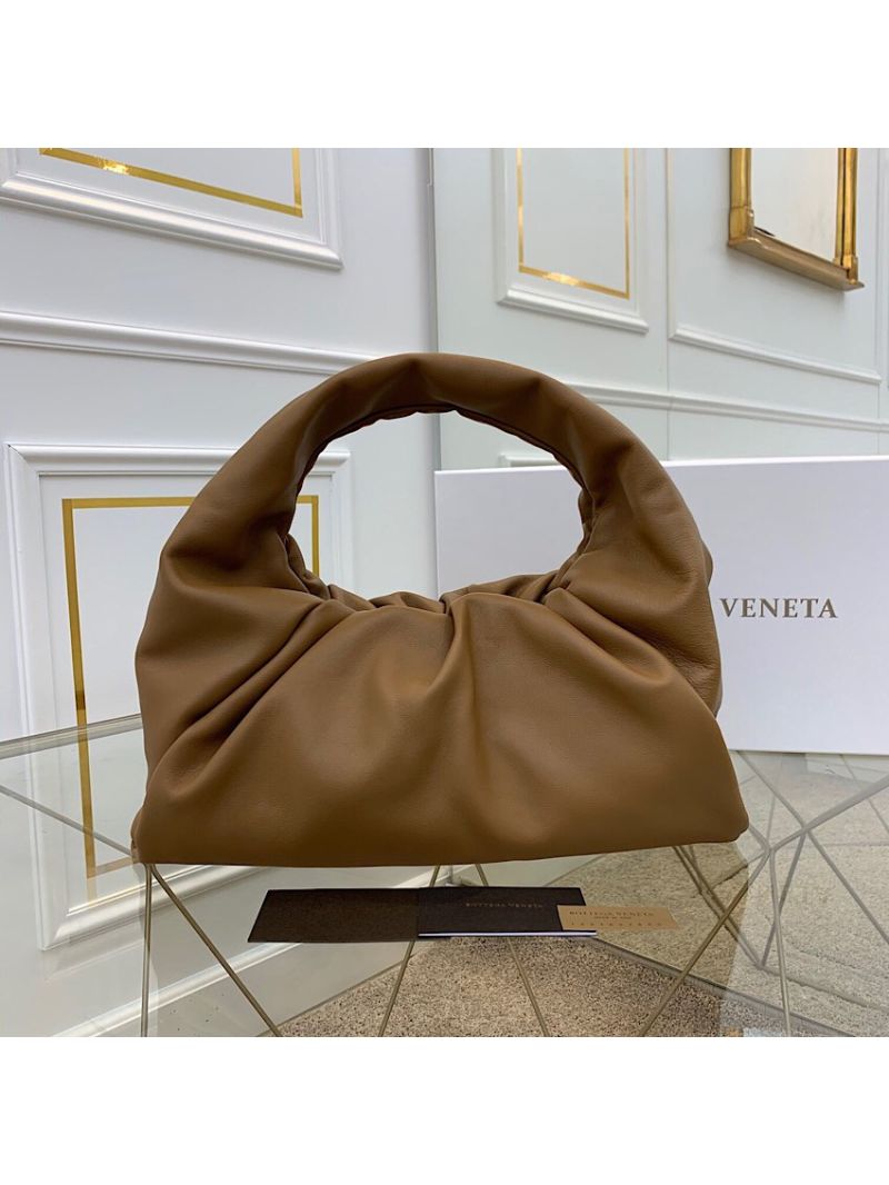 Bottega Veneta BV Small The Shoulder Pouch in Supple Calfskin 610524 Camel