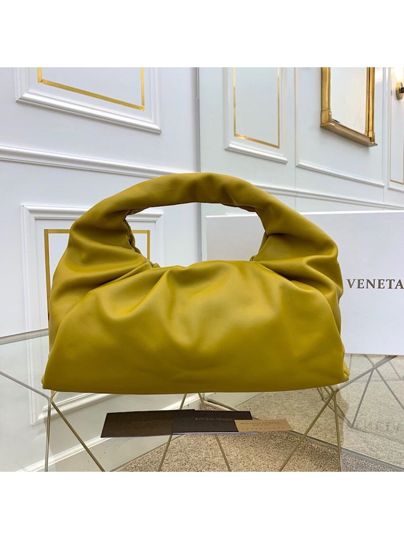 Bottega Veneta BV Small The Shoulder Pouch in Supple Calfskin 610524 Yellowish Brown