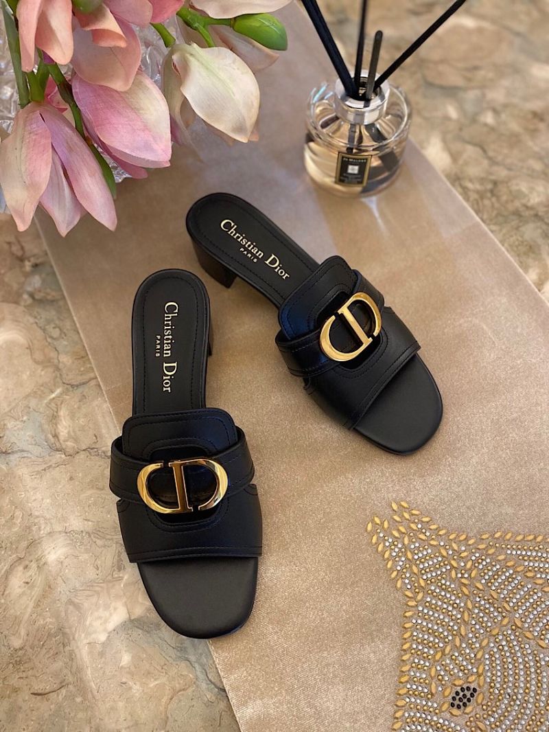 Dior 30 Montaigne Heeled Mule KCQ270 Black