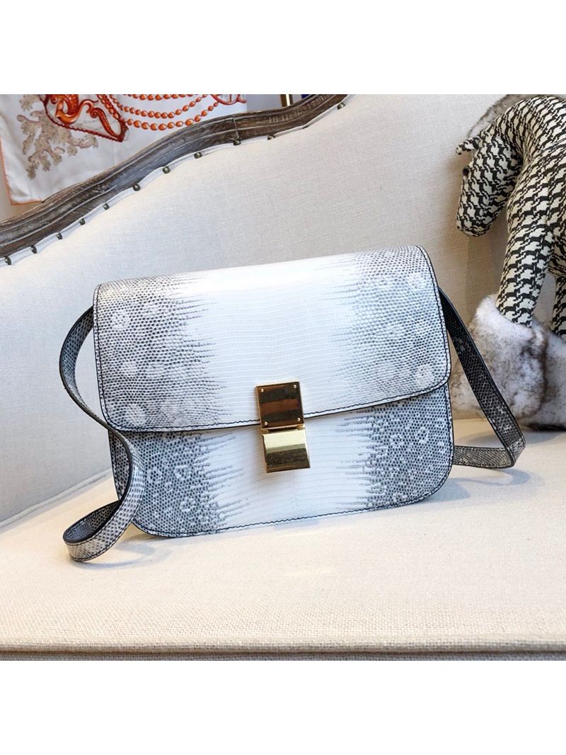 Celine Classic Box Bag in Lizard Leather Ombre