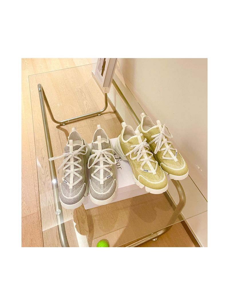 Dior D-Connect Mesh Sneaker In Silver Textile KCK222