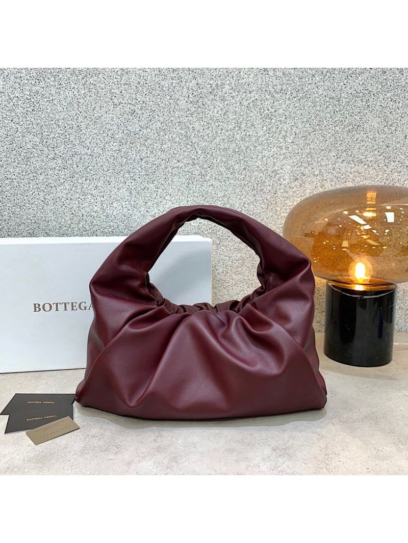 Bottega Veneta BV Small The Shoulder Pouch in Supple Calfskin 610524 Wine Red
