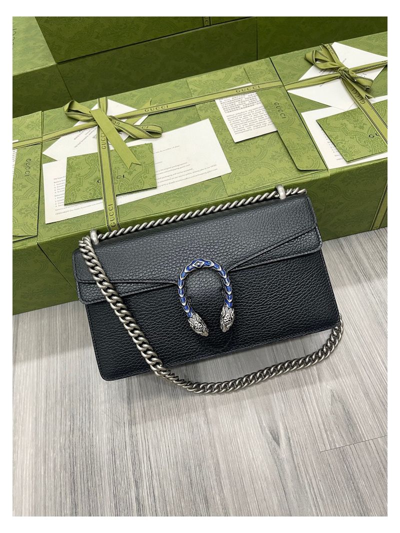 Gucci Dionysus Small Leather Shoulder Bag 499623 Black