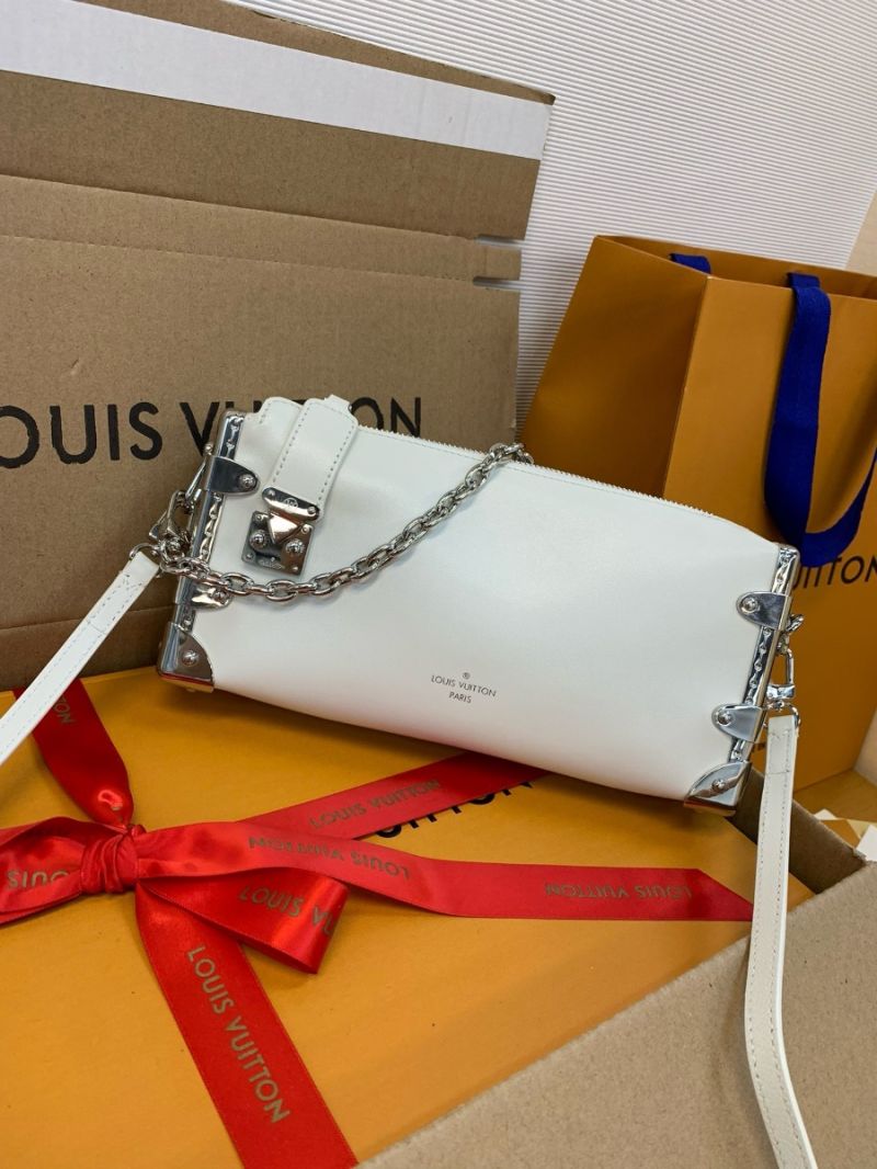 Louis Vuitton LV Slim Trunk in Supple Calfskin M25445 white