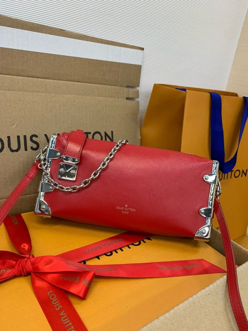 Louis Vuitton LV Slim Trunk in Supple Calfskin M25445 Red