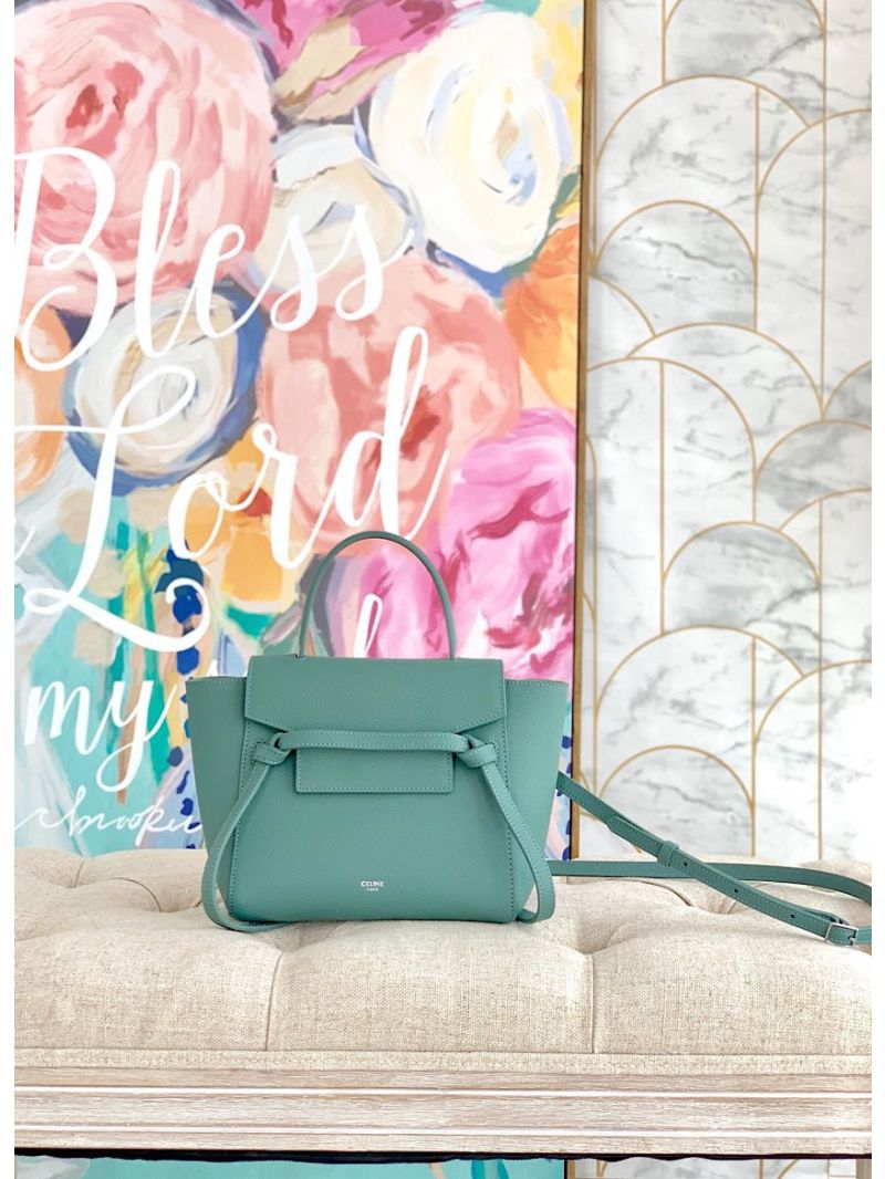 Celine Nano Belt Bag Celadon Grained Calfskin 185003