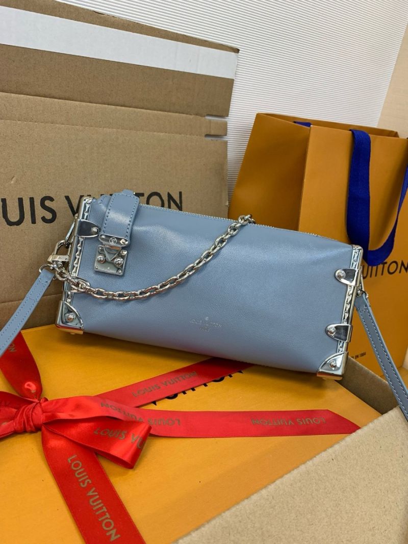 Louis Vuitton LV Slim Trunk in Supple Calfskin M25445 ash blue