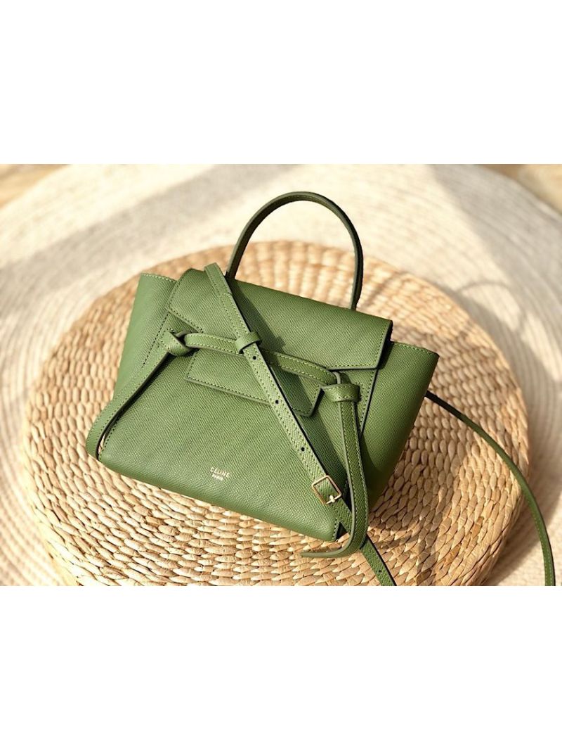 Celine Nano Belt Bag Matcha Green Grained Calfskin 185003