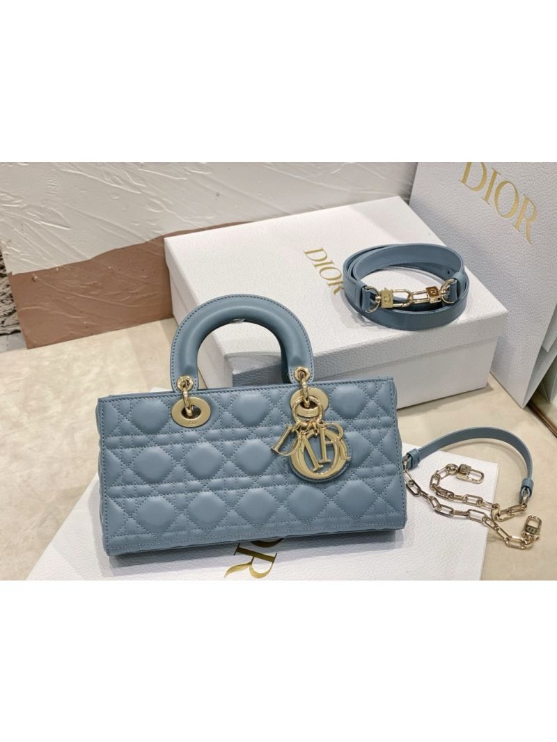 Dior Lady D-Joy Bag Horizon Blue Cannage Lambskin M0540O