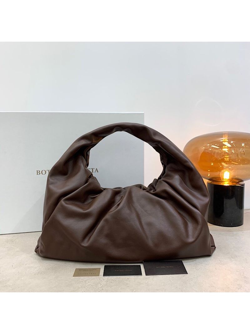 Bottega Veneta BV Large The Shoulder Pouch in Supple Calfskin 607984 Bark