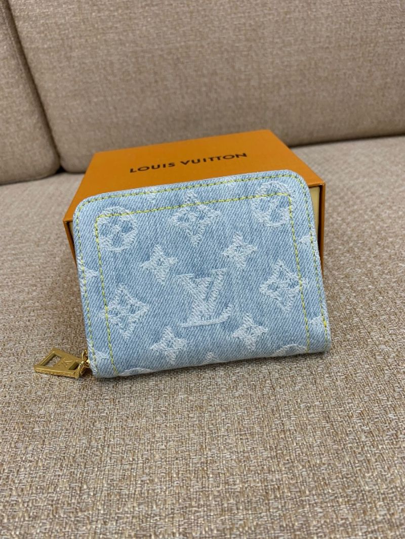 Louis Vuitton LV Zippy Coin Purse M82957 monogram denim Sky Blue