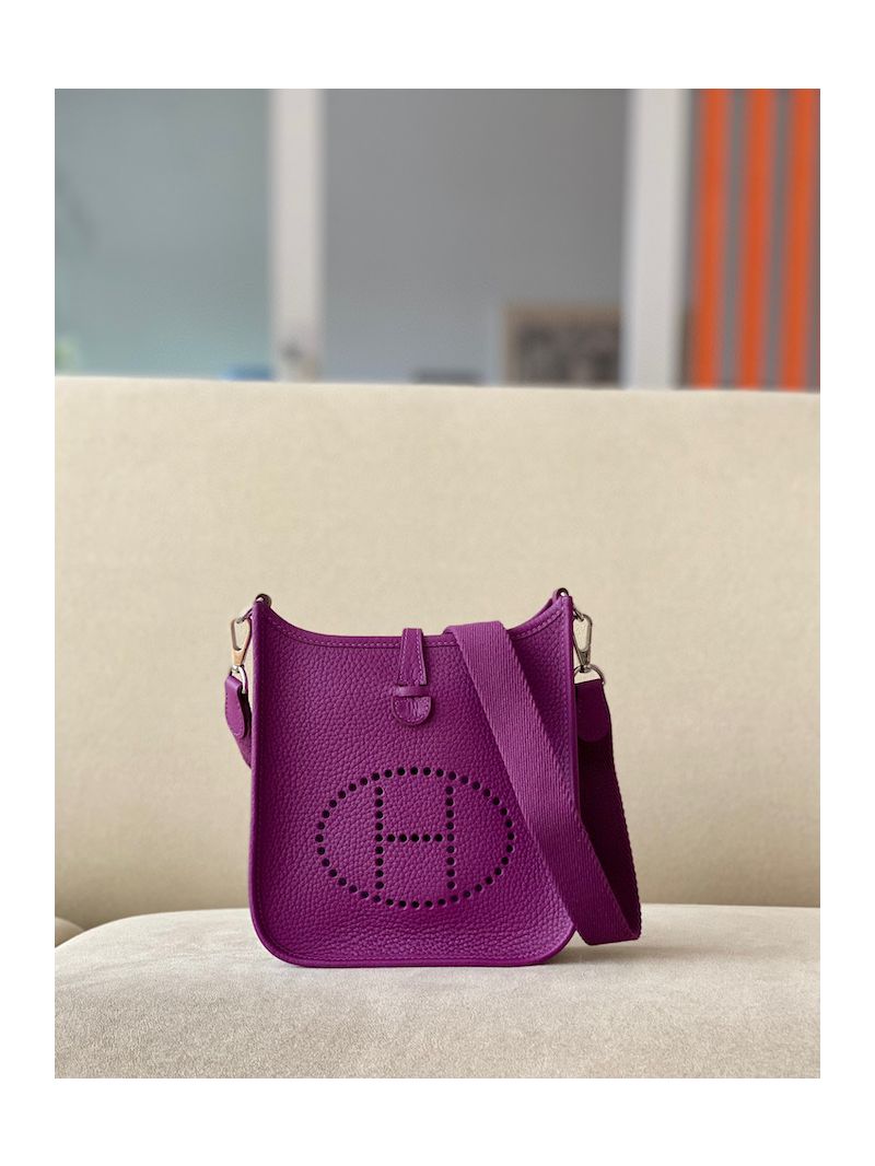 Hermes Evelyne Bag in Clemence leather P9 Anemone