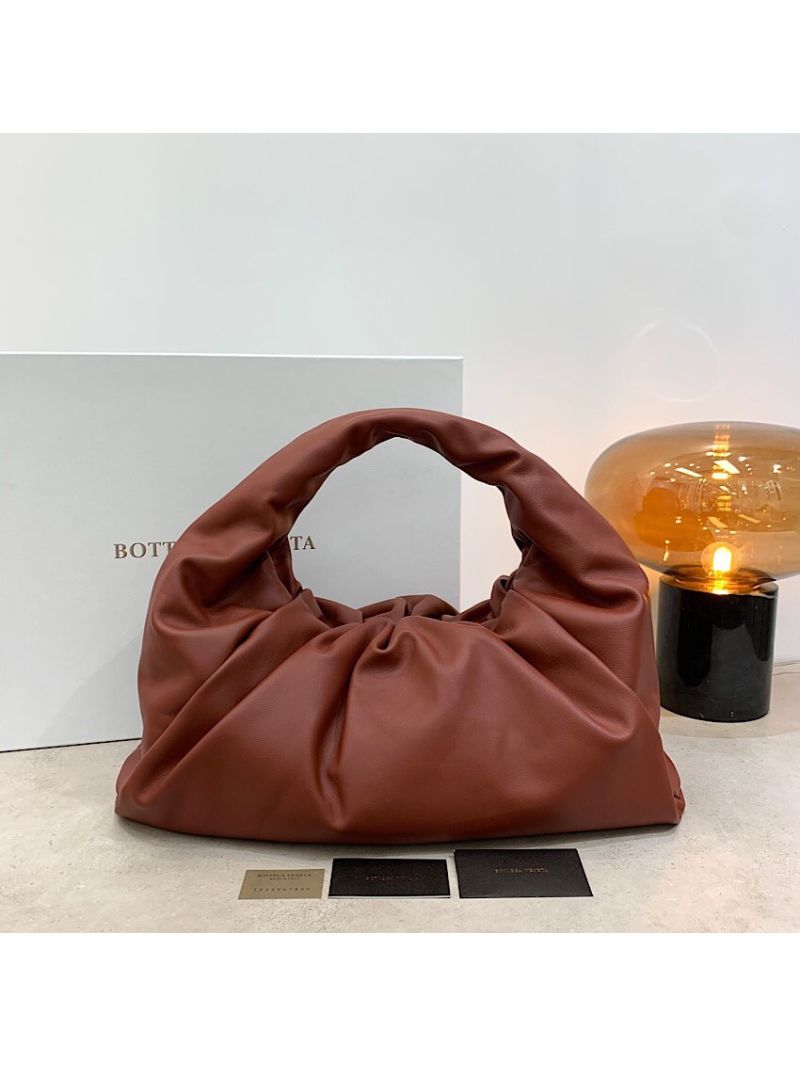 Bottega Veneta BV Large The Shoulder Pouch in Supple Calfskin 607984 Rust