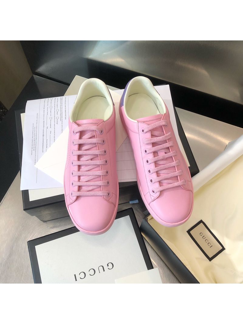 Gucci Men Women's Ace Sneaker with Interlocking G 598527 Pink